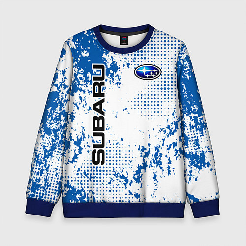 Детский свитшот Subaru blue logo / 3D-Синий – фото 1