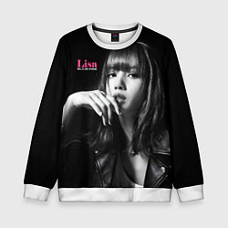 Детский свитшот Blackpink Lisa in leather jacket