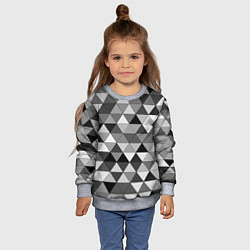 Свитшот детский Геометрические фигуры треугольник, цвет: 3D-меланж — фото 2