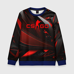 Свитшот детский CS GO red and black, цвет: 3D-синий