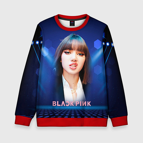 Детский свитшот Lisa Blackpink / 3D-Красный – фото 1