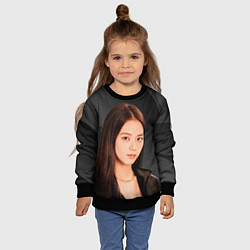 Свитшот детский Блэкпинк Джису, цвет: 3D-черный — фото 2