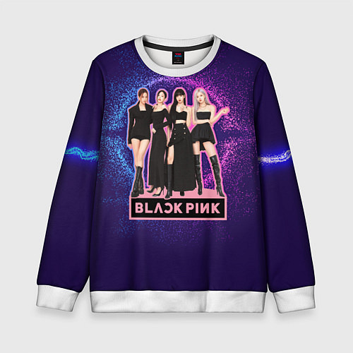 Детский свитшот Blackpink девушки с лого / 3D-Белый – фото 1