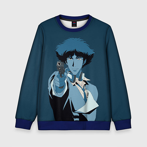 Детский свитшот Spike Spiegel blue / 3D-Синий – фото 1