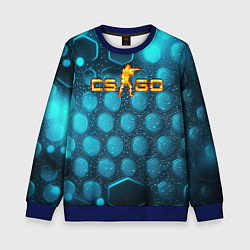 Свитшот детский CS GO blue neon, цвет: 3D-синий