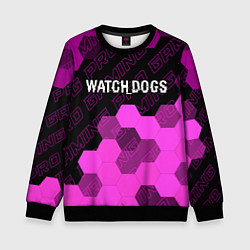 Свитшот детский Watch Dogs pro gaming: символ сверху, цвет: 3D-черный