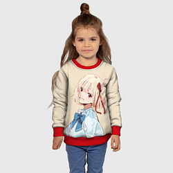 Свитшот детский Chisato Nishikigi - Lycoris Recoil, цвет: 3D-красный — фото 2