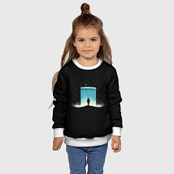 Свитшот детский Портал в другую вселенную, цвет: 3D-белый — фото 2