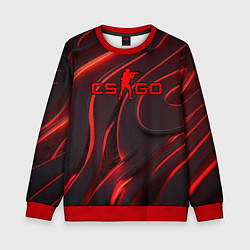 Свитшот детский CSGO red abstract, цвет: 3D-красный