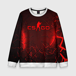 Свитшот детский CSGO logo dark red, цвет: 3D-белый
