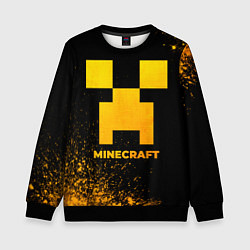 Свитшот детский Minecraft - gold gradient, цвет: 3D-черный