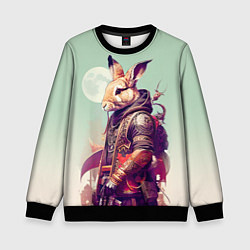 Детский свитшот Заяц на фоне луны - фантазия - нейросеть