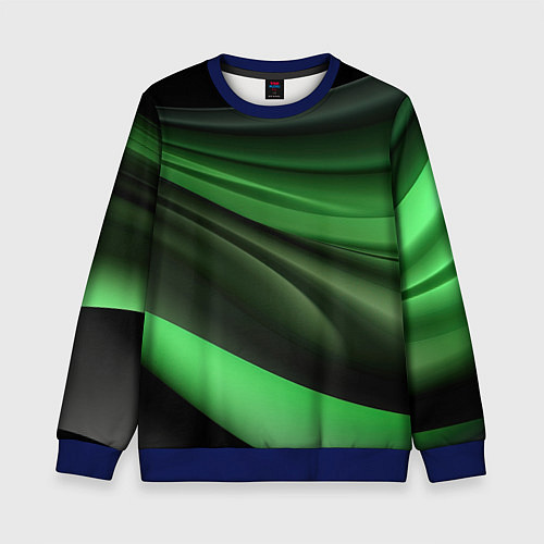 Детский свитшот Темная зеленая текстура / 3D-Синий – фото 1
