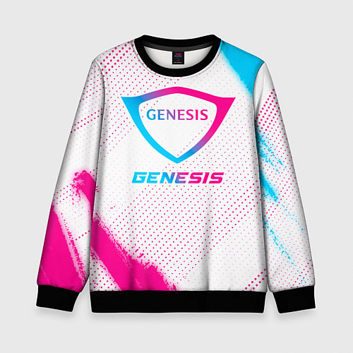 Детский свитшот Genesis neon gradient style / 3D-Черный – фото 1