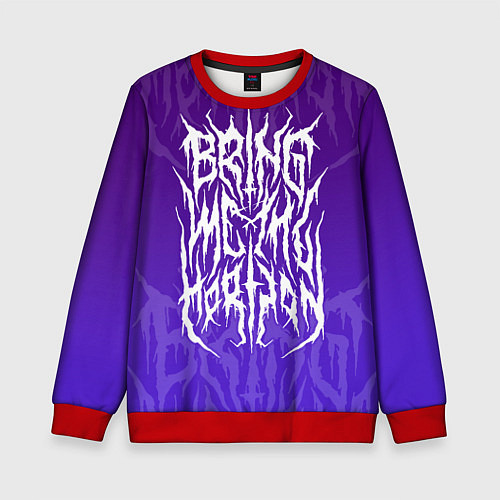 Детский свитшот Bring Me The Horizon Lettering / 3D-Красный – фото 1