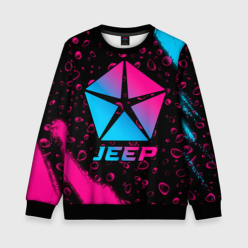 Детский свитшот Jeep - neon gradient / 3D-Черный – фото 1