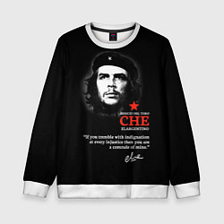 Свитшот детский Che Guevara автограф, цвет: 3D-белый