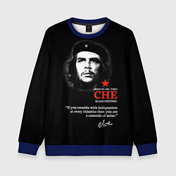 Свитшот детский Che Guevara автограф, цвет: 3D-синий