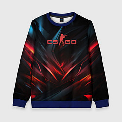 Свитшот детский CS GO dark red black, цвет: 3D-синий