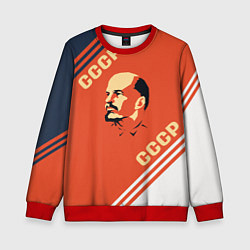 Детский свитшот Ленин на красном фоне