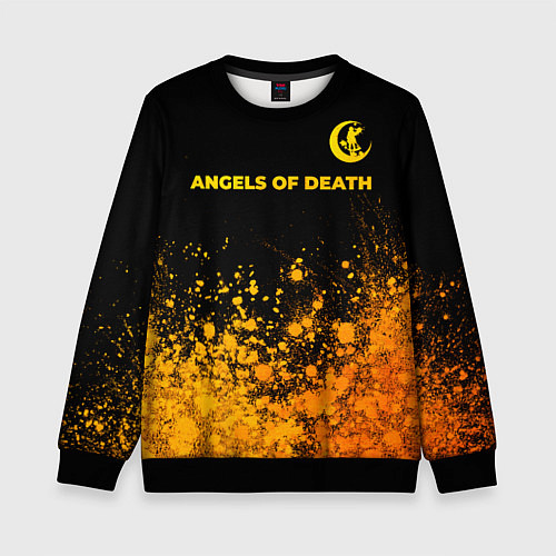 Детский свитшот Angels of Death - gold gradient: символ сверху / 3D-Черный – фото 1