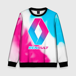 Свитшот детский Renault neon gradient style, цвет: 3D-черный