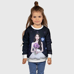 Свитшот детский АйЮ и звёздное небо, цвет: 3D-белый — фото 2
