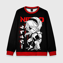 Детский свитшот Nier automata - черный и красный