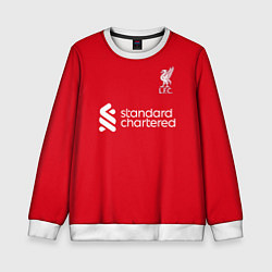 Свитшот детский Вирджил ван Дейк Ливерпуль форма 2324 домашняя, цвет: 3D-белый