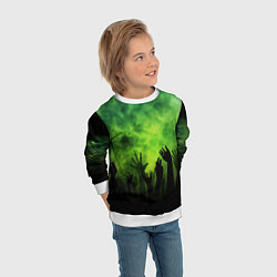 Свитшот детский Зомби вечеринка, цвет: 3D-белый — фото 2