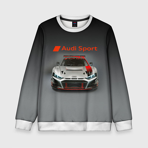 Детский свитшот Audi sport - racing car - extreme / 3D-Белый – фото 1