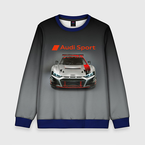 Детский свитшот Audi sport - racing car - extreme / 3D-Синий – фото 1
