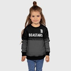 Свитшот детский Beastars glitch на темном фоне: символ сверху, цвет: 3D-черный — фото 2