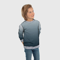 Свитшот детский Серый градиент капли, цвет: 3D-меланж — фото 2