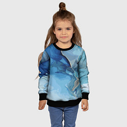 Свитшот детский Глубокая синева, цвет: 3D-черный — фото 2