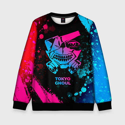 Детский свитшот Tokyo Ghoul - neon gradient / 3D-Черный – фото 1