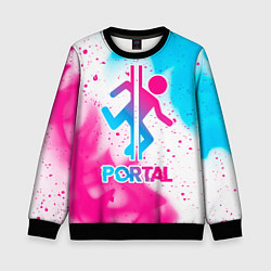 Детский свитшот Portal neon gradient style