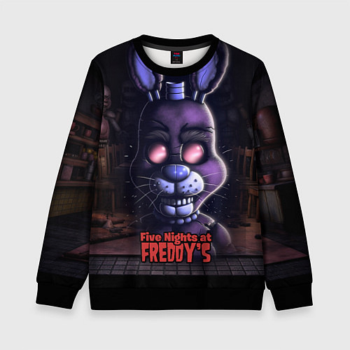 Детский свитшот Five Nights at Freddys Bonnie / 3D-Черный – фото 1