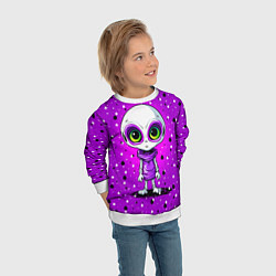 Свитшот детский Alien - purple color, цвет: 3D-белый — фото 2