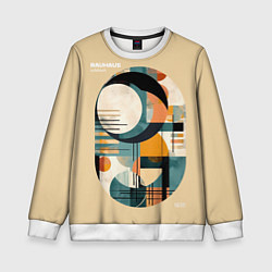 Свитшот детский Баухаус - Мысли ацтека, цвет: 3D-белый