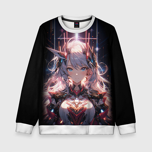 Детский свитшот Киана Каслана - Honkai impact / 3D-Белый – фото 1