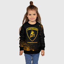 Свитшот детский Lamborghini - gold gradient, цвет: 3D-черный — фото 2