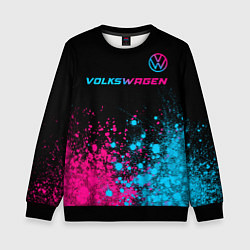 Детский свитшот Volkswagen - neon gradient: символ сверху