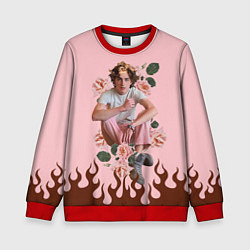 Свитшот детский Тимоти в огне, цвет: 3D-красный
