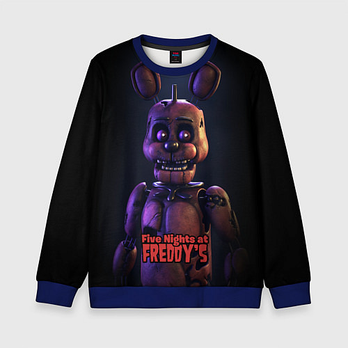 Детский свитшот Five Nights at Freddys Bonnie / 3D-Синий – фото 1