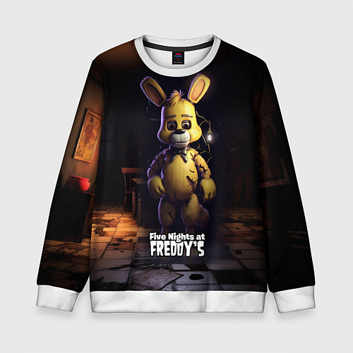 Детский свитшот Spring Bonnie Five Nights at Freddys / 3D-Белый – фото 1