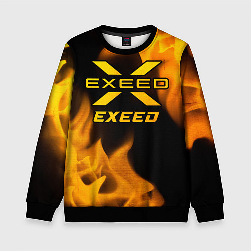 Детский свитшот Exeed - gold gradient / 3D-Черный – фото 1