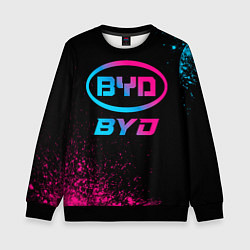 Свитшот детский BYD - neon gradient, цвет: 3D-черный