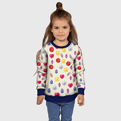 Свитшот детский Минералы и кристаллы, цвет: 3D-синий — фото 2