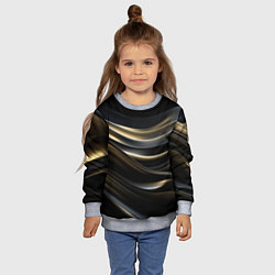 Свитшот детский Чёрно-золотой градиент, цвет: 3D-меланж — фото 2